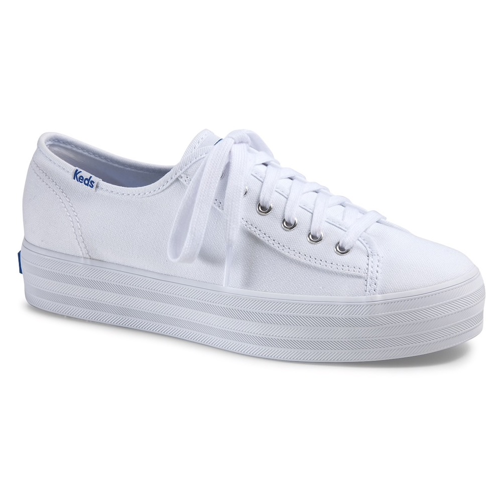 KEDS Triple Kick White Womens Platform Shoes